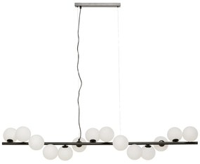 Scala Balls visiaca lampa mliečna čierna 150 cm