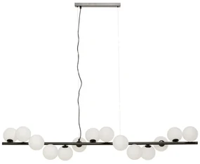 Scala Balls visiaca lampa mliečna čierna 150 cm