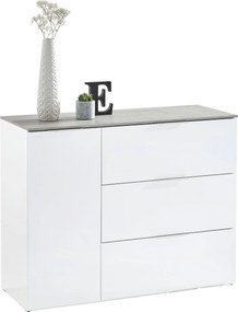 XXXLutz KOMODA, sivá, biela, 120,1/93,50/45 cm Carryhome - Komody - 002593007902