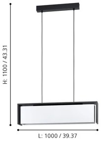 Eglo 900075 - LED RGBW Stmievateľný luster na lanku VALDELAGRANO-Z LED/33,6W/230V