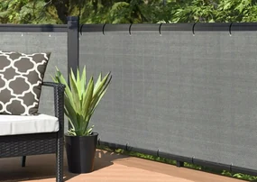 Sivá clona na balkón 1 x 5 m