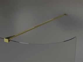 Mexen Kioto, zaoblená sprchová zástena 100 x 200 cm, 8mm číre sklo, zlatý profil, 800-100-101-50-06