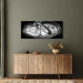 Obraz modernej sivej abstrakcie (120x50 cm)