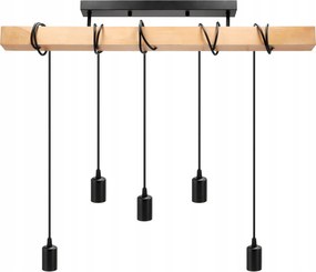 BERGE LED závesné stropné svietidlo 5x E27 Loft