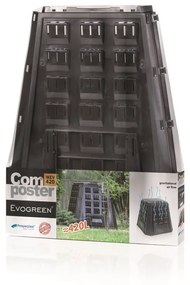 Kompostér, 420 l, čierna