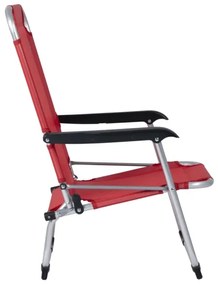 Skladacia kempingová stolička – červená