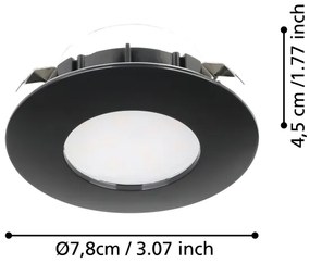 Eglo 900744-SADA 3x LED Kúpeľňové podhľadové svietidlo PINEDA LED/4,9W/230V IP44