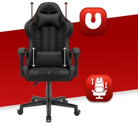 Čierne herné kreslo 1004 BLACK