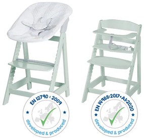 roba Detská vysoká stolička Born Up Zickzack 2 v 1 (mentolová)  (100366796)