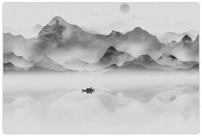 Obraz - Japonské jazero (90x60 cm)