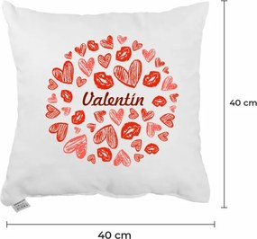 Dekoratívny vankúš Valentín 40x40 cm EMI