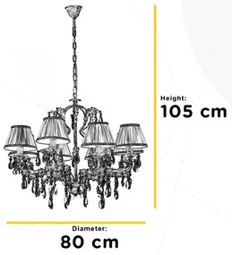 ONLI - Luster na reťazi KAREN 5xE14/6W/230V bronzová