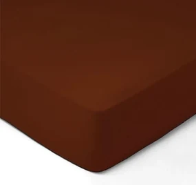 Posteľná plachta Jersey 90x200 cm Farba: 021 - Tm. hnedá