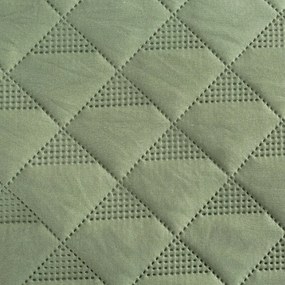 Dekorstudio Jednofarebný prehoz na posteľ VANESA zdobený volánom - zelený Rozmer prehozu (šírka x dĺžka): 170x210cm