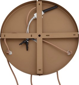 Retro závesná lampa tmavý bronz s jantárovými tienidlami 3-svetelná - Smokey