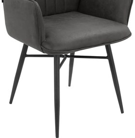 Antracitové jedálenské stoličky v súprave 2 ks Anzo – Støraa