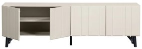 Krémový TV stolík z borovicového dreva 181x56 cm Miller - WOOOD