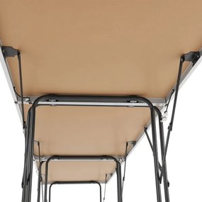 InternetovaZahrada Kempingový stôl 3-dielny čierny