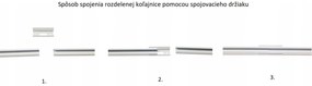 Dekorstudio Stropná hliníková koľajnica SMART čierna - jednoradová Dĺžka: 240cm, Typ príslušenstva: Čierny bežec + francúzsky háčik