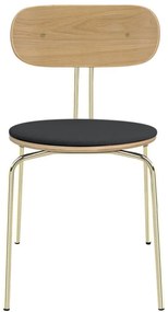 Jedálenská stolička v antracitovo-zlatej farbe Curious – UMAGE