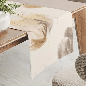 Biante Dekoračný behúň na stôl PM-109 Akvarelové tulipány na krémovom 45x120 cm