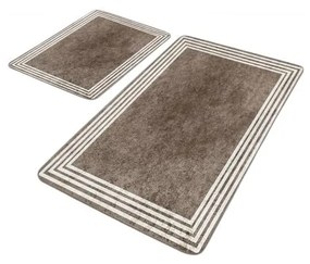 Taupe zamatové kúpeľňové predložky v súprave 2 ks 60x100 cm – Mila Home