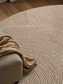 Hanse Home, Kusový koberec Eleni 106221 Hellbeige kruh, 120x120 (priemer) kruh, béžová, obývacia izba