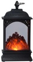 Home Styling Collection Lampáš s LED kameňom vo vnútri, 13 cm Farba: Čierna