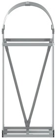 Držiak na polená bledosivý 40x45x100 cm pozinkovaná oceľ