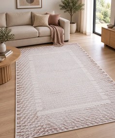 Koberec BUTIK 355 krémový / hnedý