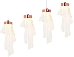 Toolight Toolight, LED závesné svietidlo, 10W, 4000K, 467lm, APP1765-1CP, ružové zlato, OSW-09309