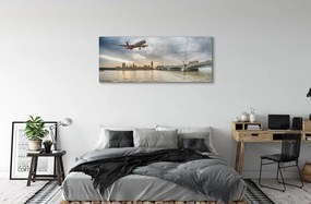 Obraz plexi Lietadiel mraky 120x60 cm