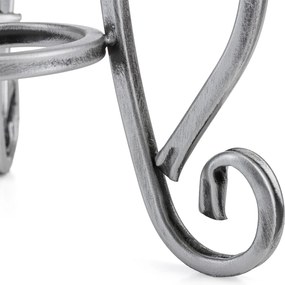 STOJAN NA KVETINÁČ SHANE 37X29 CM STRIEBORNÁ