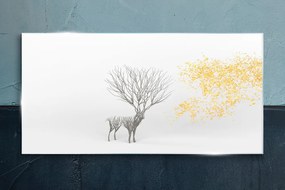 Obraz na skle Abstrakcie listy jeleňa