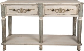 Drevený konzolový stolík Lefèvre s patinou - 141*36*92 cm