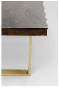 Conley jedálenský stôl hnedý / mosadz 180x90 cm