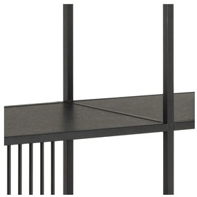 Čierna knižnica 120x185x35 cm Strington – Actona