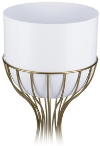 Kvetináč na stojane LOFT V 56 cm zlatý/biely