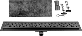 BPS-koupelny Sprchový odtokový žľab DL01 WAVE G5 HYD-2671 50 cm, čierny