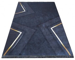 Protišmykový koberec s nádherným zlatým vzorom Šírka: 80 cm | Dĺžka: 150 cm
