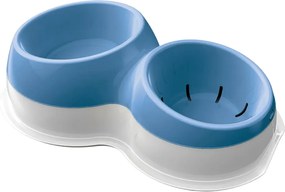 BAMA Veľká dvojitá miska pre psov, CIOTOLOTTO, modro-biela