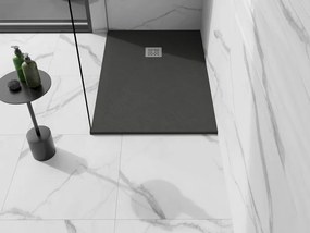 Mexen Stone+, obdĺžniková vanička z minerálneho kompozitu 130 x 90 cm, antracitová, 447189013