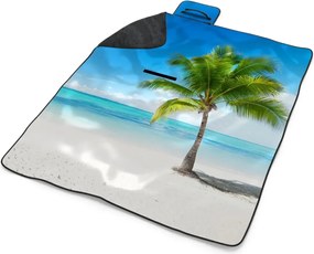 Sablio Plážová deka Palma na pláži: 200x140 cm