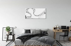Obraz canvas Husľový kľúč 140x70 cm