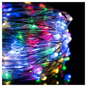 SPRINGOS LED reťaz Nano - 48m, 480LED, 8 funkcií, ovládač, IP44, multicolor