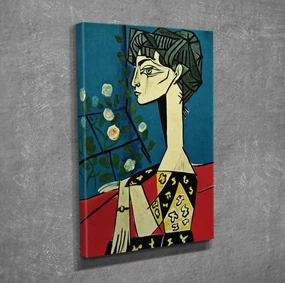 Obraz Jacqueline with Flowers 30x40 cm červená/modrá