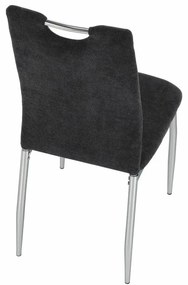 Tempo Kondela Jedálenská stolička, hnedosivá látka/chróm, OLIVA NEW