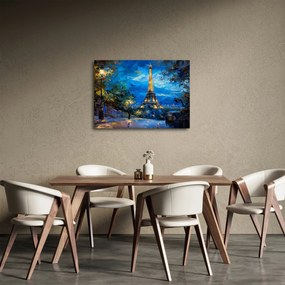 Obraz - Olejomaľba Eiffelovej veže (70x50 cm)