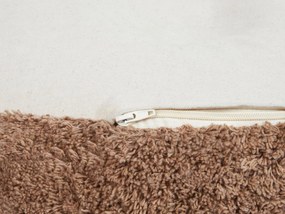 Bavlnená taburetka 50 x 35 cm hnedá KANDHKOT Beliani