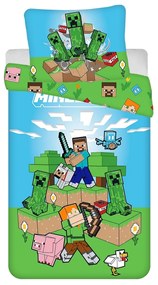 Jerry Fabrics Bavlnené obliečky Minecraft Outdoor Mobs, 140 x 200 cm, 70 x 90 cm